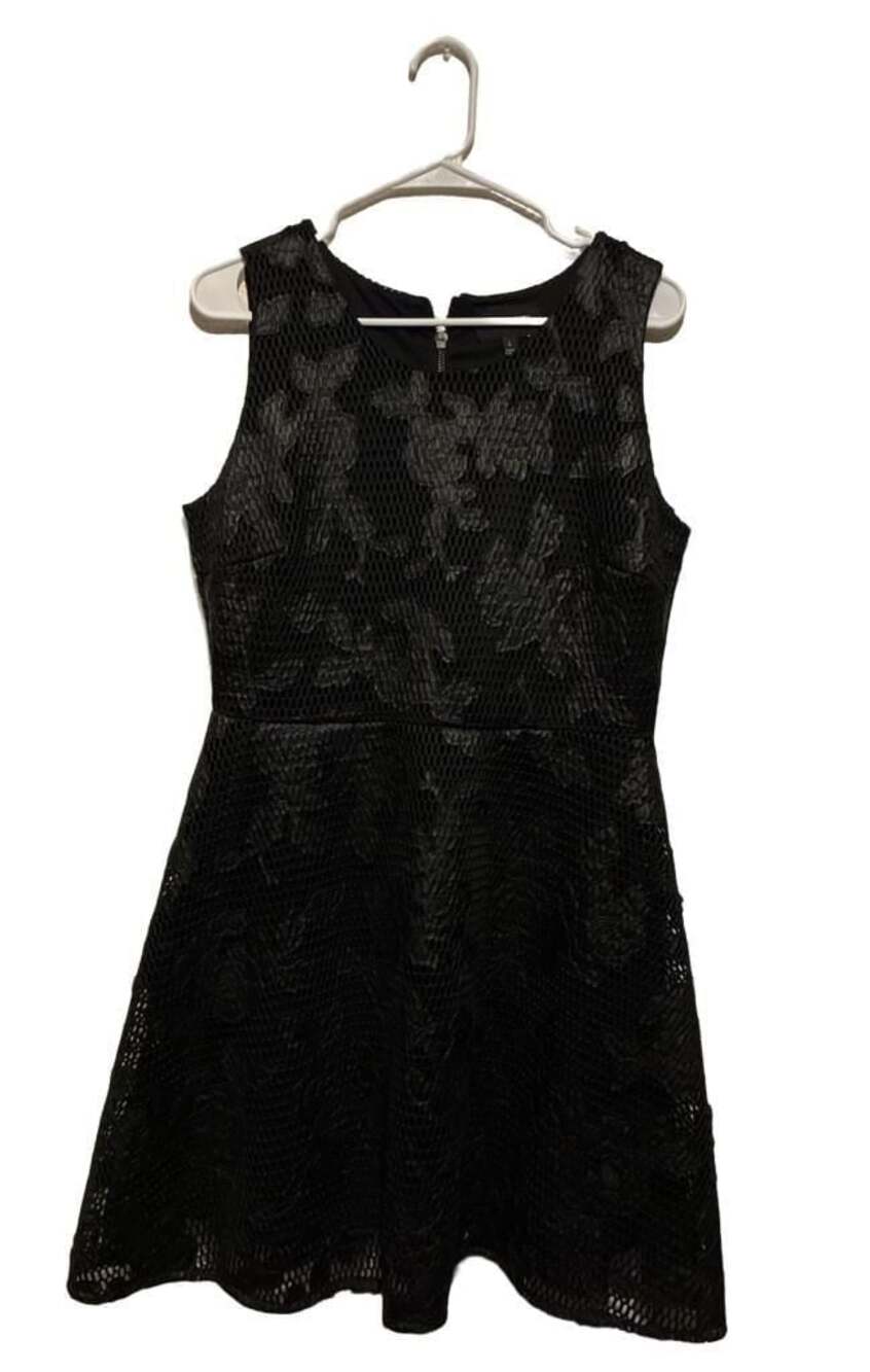 Romeo + Juliet Couture Sleeveless Floral Mesh Fit and Flare Mini Dress